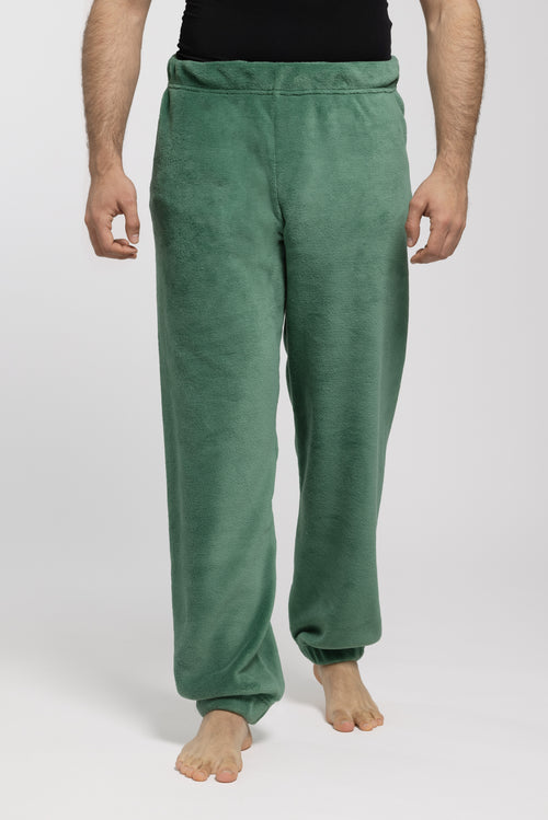 Green indoor pants